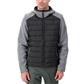 DuraDrive Men's WIZARD GREEN LABEL Black and Grey Quilted Hooded Jacket