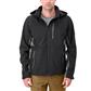 DuraDrive Men's FIGHTER GREEN LABEL Black and Grey Water Resistant Hooded Softshell Jacket