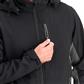 DuraDrive Men's FIGHTER GREEN LABEL Black and Grey Water Resistant Hooded Softshell Jacket