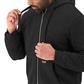 DuraDrive Black Label Waffle Lined Zipper Black Hoodie