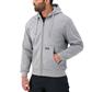 DuraDrive Black Label Waffle Lined Zipper Light Grey Hoodie