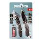 SWISS+TECH ST001053 Black Fast Opening Knife Set (3-Piece)