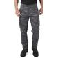 DuraDrive Men's INVICTA Grey Camouflage Cargo Work Pants with Knee-Pad Pockets