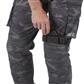 DuraDrive Men's INVICTA Grey Camouflage Cargo Work Pants with Knee-Pad Pockets