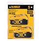 DEWALT DCB205-2 20-Volt MAX XR 5.0 Ah Lithium-Ion Battery (2-Pack)