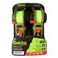 Gekko AH-003C 1 in. x 12 ft. 470 lb. Working Load Limit Spring Retractable Ratchet Tie Down Strap with S-Hooks (2-Pack)