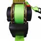 Gekko AH-003C 1 in. x 12 ft. 470 lb. Working Load Limit Spring Retractable Ratchet Tie Down Strap with S-Hooks (2-Pack)