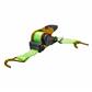 Gekko AH-606 2 in. x 15 ft. 1,100 lb. Working Load Limit Spring Retractable Ratchet Tie Down Strap with J-Hooks