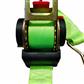 Gekko AH-606 2 in. x 15 ft. 1,100 lb. Working Load Limit Spring Retractable Ratchet Tie Down Strap with J-Hooks