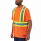 DuraDrive Men's Orange Hi-Vis Short Sleeve Cotton Safety T-Shirt