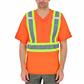 DuraDrive Men's Orange Hi-Vis Cooling Mesh Short Sleeve Safety T-Shirt