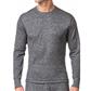 STANFIELD'S 8813 Men's Two-Layer Merino Wool Long Sleeve Crew Neck Charcoal Thermal Shirt