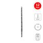 SABERCUT 1/2 in. x 12 in. SDS PLUS 3-Cutter Carbide Tip Concrete & Rebar Drill Bit (12-Pack)