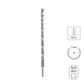 SABERCUT 7/8 in. x 18 in.SDS PLUS 2-Cutter Carbide Tip Concrete Drill Bit