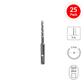 SABERCUT 1/4 in. x 4 in. SDS PLUS 2-Cutter Carbide Tip Concrete Drill Bit (25-Pack)