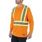 DURADRIVE 100% COTTON HI-VIS L/S T-SHIRT - ORANGE