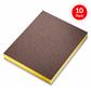 SIA 0070.1247.01 Series 7983 3-3/4 in. x 4-3/4 in. x 1/2 in. Aluminum Oxide Grit Fine Yellow Sanding Sponge (10-Pack)