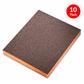 SIA 0070.1244.01 Series 7983 3-3/4 in. x 4-3/4 in. x 1/2 in. Aluminum Oxide Grit Medium Orange Sanding Sponge (10-Pack)