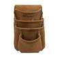 BOSSA 4-Pocket Tabaco Brown Leather Drywall Pouch