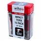 Wiha 76653 T25 x 49 mm TORX Drive Terminator Impact Power Bit (15-Pack)