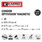 Kapro 4" Optivision Pocket Condor Magnetic Box Level 4-Piece Set