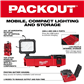 Milwaukee 2356-20 M12 Packout Flood Light/USB Charger 1400 Lumens